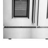 Forno Galiano 48-Inch Freestanding French Door Gas Range, 8 Burners, Griddle, Convection Oven