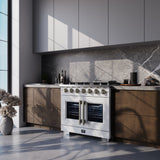 Forno Capriasca Freestanding French Door Gas Range, Convection Oven, Energy Efficient
