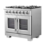 Forno Capriasca Freestanding French Door Gas Range, Convection Oven, Energy Efficient