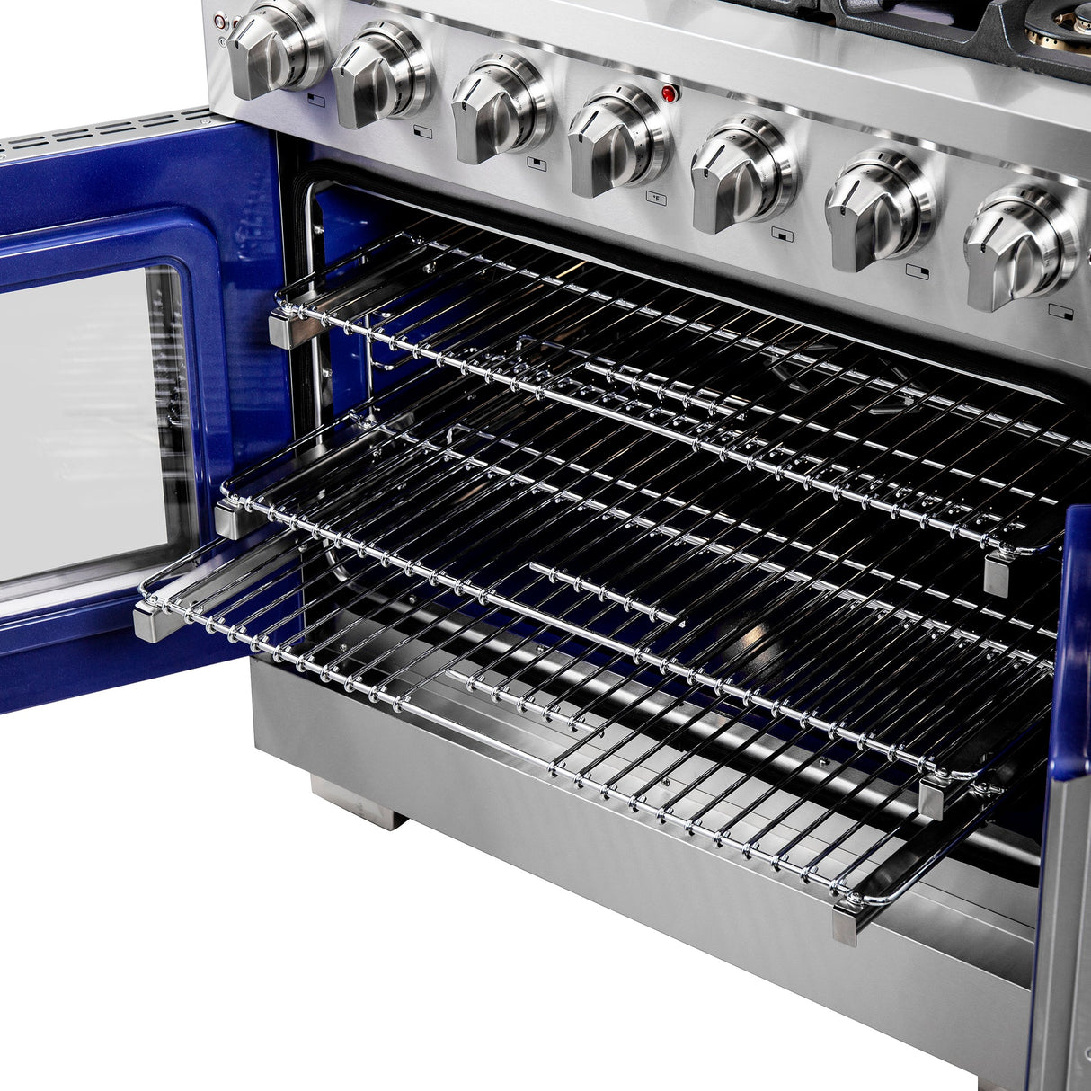Forno Capriasca Freestanding French Door Gas Range, Convection Oven, Energy Efficient