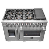 Forno Capriasca Freestanding French Door Gas Range, Convection Oven, Energy Efficient