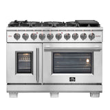 Forno Capriasca Freestanding French Door Gas Range, Convection Oven, Energy Efficient