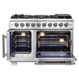 Forno Capriasca Freestanding French Door Gas Range, Convection Oven, Energy Efficient
