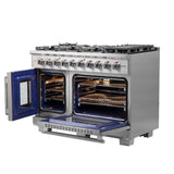 Forno Capriasca Freestanding French Door Gas Range, Convection Oven, Energy Efficient