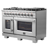 Forno Capriasca Freestanding French Door Gas Range, Convection Oven, Energy Efficient