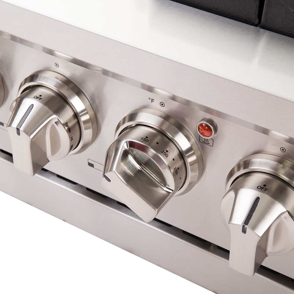 Forno Capriasca 48-inch Gas Range Stainless Steel, 8 Brass Burners, 6.58 cu.ft. Double Oven