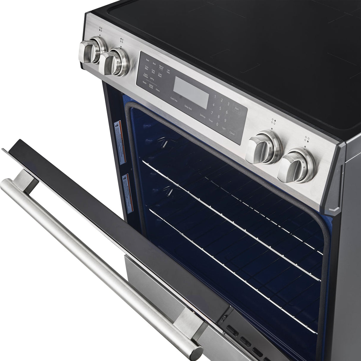 Forno Donatello Espresso 30-Inch Slide-In Stainless Steel Induction Range, Convection Oven