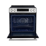 Forno Donatello Espresso 30-Inch Slide-In Stainless Steel Induction Range, Convection Oven