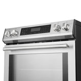 Forno Donatello Espresso 30-Inch Slide-In Stainless Steel Induction Range, Convection Oven