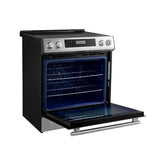 Forno Donatello Espresso 30-Inch Slide-In Stainless Steel Induction Range, Convection Oven