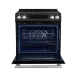 Forno Donatello Espresso 30-Inch Slide-In Induction Range, Convection Oven, 5 Cooking Zones, Touch Control Panel