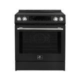 Forno Donatello Espresso 30-Inch Slide-In Induction Range, Convection Oven, 5 Cooking Zones, Touch Control Panel