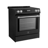 Forno Donatello Espresso 30-Inch Slide-In Induction Range, Convection Oven, 5 Cooking Zones, Touch Control Panel