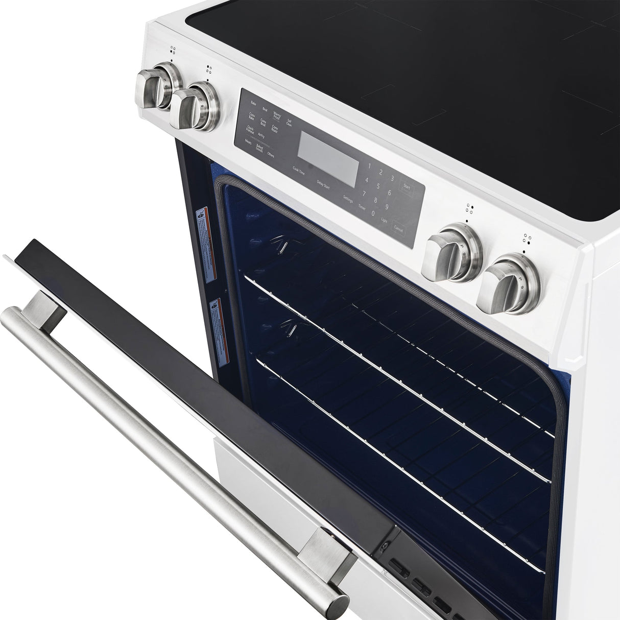 Forno Donatello Espresso 30-Inch Slide-In Induction Range, Convection Oven, 5 Cooking Zones, Touch Control Panel