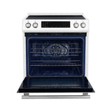 Forno Donatello Espresso 30-Inch Slide-In Induction Range, Convection Oven, 5 Cooking Zones, Touch Control Panel