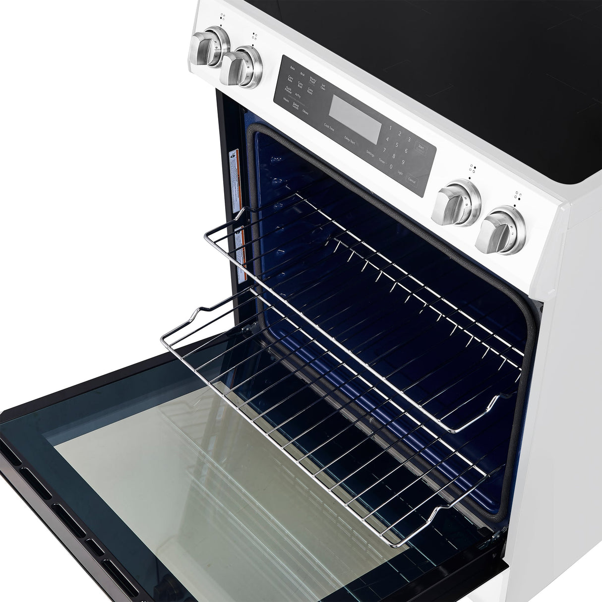 Forno Donatello Espresso 30-Inch Slide-In Induction Range, Convection Oven, 5 Cooking Zones, Touch Control Panel