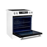 Forno Donatello Espresso 30-Inch Slide-In Induction Range, Convection Oven, 5 Cooking Zones, Touch Control Panel