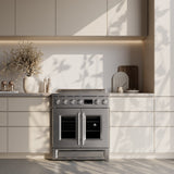 Forno Torino French Door Induction Range with Air Fryer and True Convection Oven