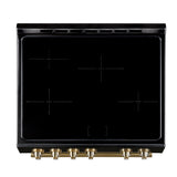 Forno Leonardo Espresso 30-Inch Slide-In Induction Range, Convection Oven, 5 Cooking Zones, Touch Control Panel