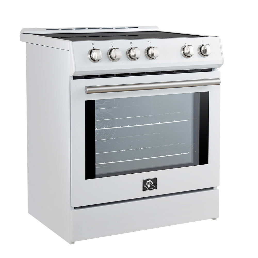 Forno Leonardo Espresso 30-Inch Slide-In Induction Range, Convection Oven, 5 Cooking Zones, Touch Control Panel