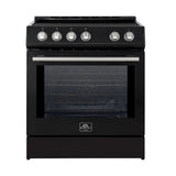 Forno Leonardo Espresso 30-Inch Slide-In Induction Range, Convection Oven, 5 Cooking Zones, Touch Control Panel