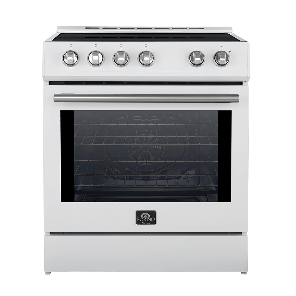 Forno Leonardo Espresso 30-Inch Slide-In Induction Range, Convection Oven, 5 Cooking Zones, Touch Control Panel