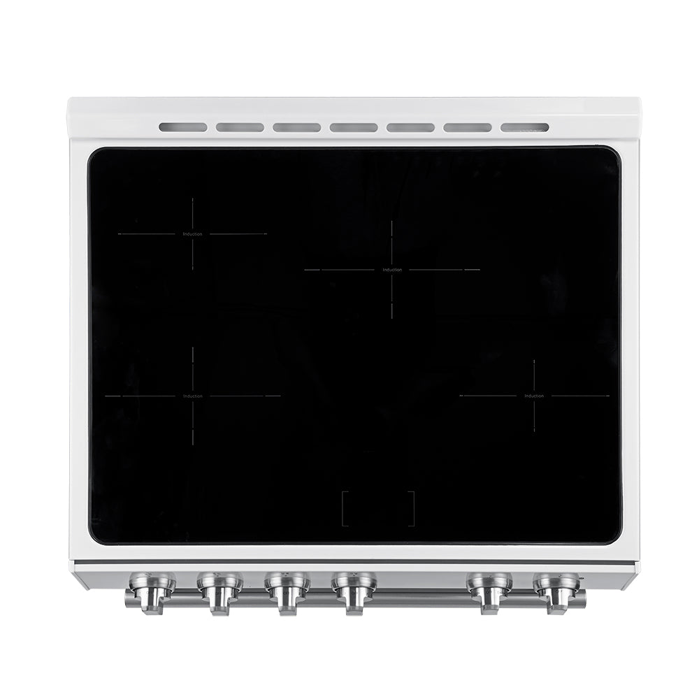 Forno Leonardo Espresso 30-Inch Slide-In Induction Range, Convection Oven, 5 Cooking Zones, Touch Control Panel