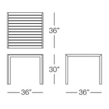 Kannoa Florence Square Dining Table