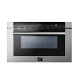 Forno Capoliveri 24-Inch Microwave Drawer, Stainless Steel, 1.2 cu.ft, 1500 Watts, Built-In, 11 Power Levels, Sensor Cooking