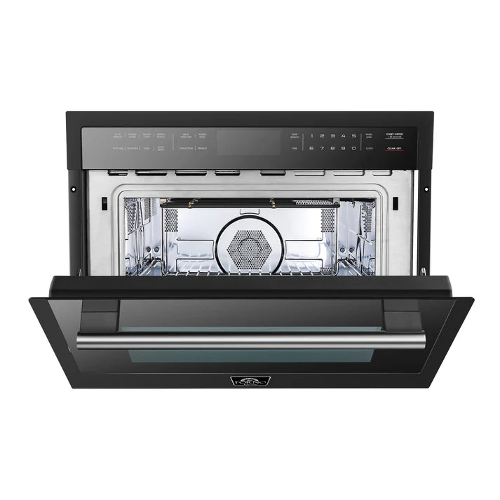 Forno Oliena Espresso 24-Inch Built-In Microwave and Convection Oven Combo, 1.6 cu.ft, 1750W Convection, 1000W Microwave, Sensor Cooking