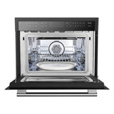 Forno Oliena Espresso 24-Inch Built-In Microwave and Convection Oven Combo, 1.6 cu.ft, 1750W Convection, 1000W Microwave, Sensor Cooking