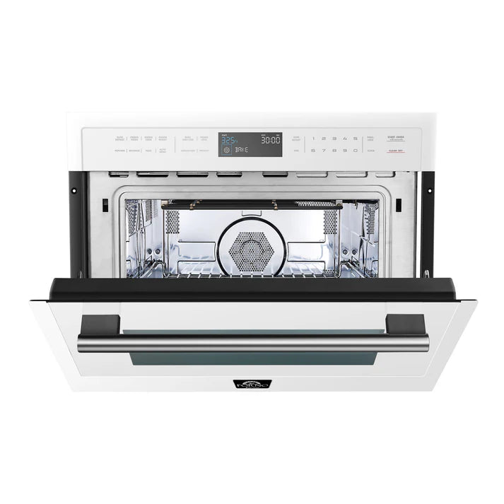 Forno Oliena Espresso 24-Inch Built-In Microwave and Convection Oven Combo, 1.6 cu.ft, 1750W Convection, 1000W Microwave, Sensor Cooking
