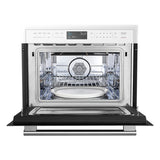 Forno Oliena Espresso 24-Inch Built-In Microwave and Convection Oven Combo, 1.6 cu.ft, 1750W Convection, 1000W Microwave, Sensor Cooking