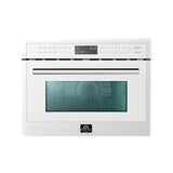 Forno Oliena Espresso 24-Inch Built-In Microwave and Convection Oven Combo, 1.6 cu.ft, 1750W Convection, 1000W Microwave, Sensor Cooking