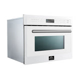 Forno Oliena Espresso 24-Inch Built-In Microwave and Convection Oven Combo, 1.6 cu.ft, 1750W Convection, 1000W Microwave, Sensor Cooking