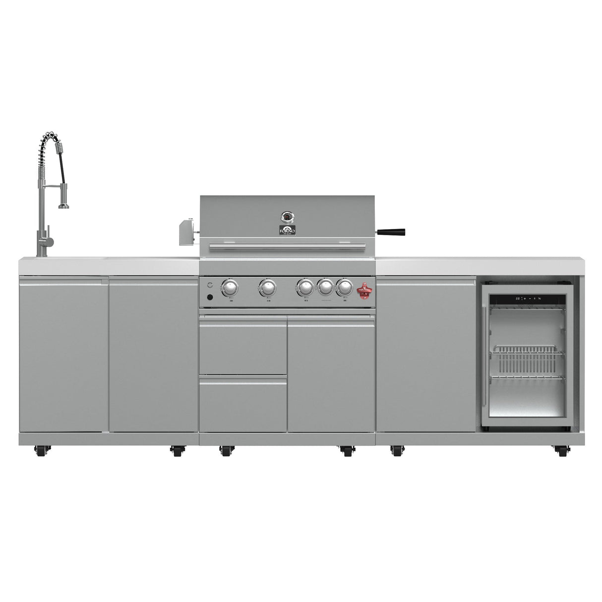 Forno Bulnes 30-Inch BBQ, 60,000 BTU, 3 Burners with Sear & Rotisserie Infrared Burners