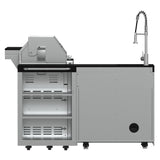 Forno Bulnes 40" BBQ Outdoor Kitchen – 95,000 BTU, 5 Burners, Infrared Sear & Rotisserie, Beverage Center & Black Sintered Stone Countertops