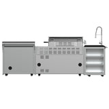 Forno Bulnes 40" BBQ Outdoor Kitchen – 95,000 BTU, 5 Burners, Infrared Sear & Rotisserie, Beverage Center & Black Sintered Stone Countertops