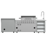 Forno Bulnes 40" BBQ Outdoor Kitchen – 95,000 BTU, 5 Burners, Infrared Sear & Rotisserie, Beverage Center & White Sintered Stone Countertops