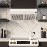 Forno Bari Espresso 30-Inch Under Cabinet Range Hood, 600 CFM, LED Lighting, Dishwasher-Safe Baffle Filters, 3-Speed Fan Control