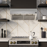 Forno Bari Espresso 30-Inch Under Cabinet Range Hood, Stainless Steel, 400 CFM, LED Lighting, Dishwasher-Safe Baffle Filters, 4-Speed Fan Control