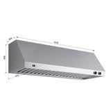 Forno Biagio Wall Mounted Range Hood, Stainless Steel, Heavy Duty