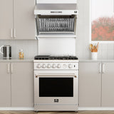 Forno Savona Wall Mount Range Hood, Baffle Filters, Backsplash Included