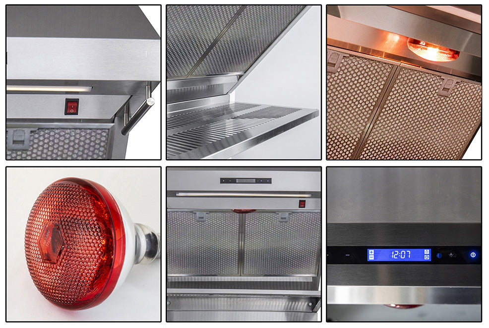 Forno Savona Wall Mount Range Hood, Hybrid Filters, Backsplash Included