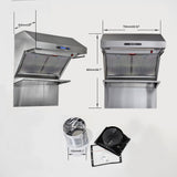 Forno Savona Wall Mount Range Hood, Hybrid Filters, Backsplash Included