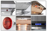 Forno Savona Wall Mount Range Hood, Hybrid Filters, Backsplash Included