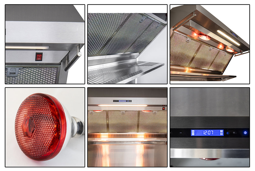 Forno Savona Wall Mount Range Hood, Hybrid Filters, Backsplash Included