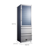 Forno Azienda 24-Inch Dual Temperature Zone Wine Cooler, Up to 108 Bottles, Two Refrigerated Drawers