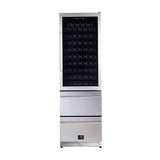 Forno Azienda 24-Inch Dual Temperature Zone Wine Cooler, Up to 108 Bottles, Two Refrigerated Drawers