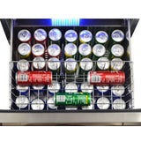 Forno Azienda 24-Inch Dual Temperature Zone Wine Cooler, Up to 108 Bottles, Two Refrigerated Drawers